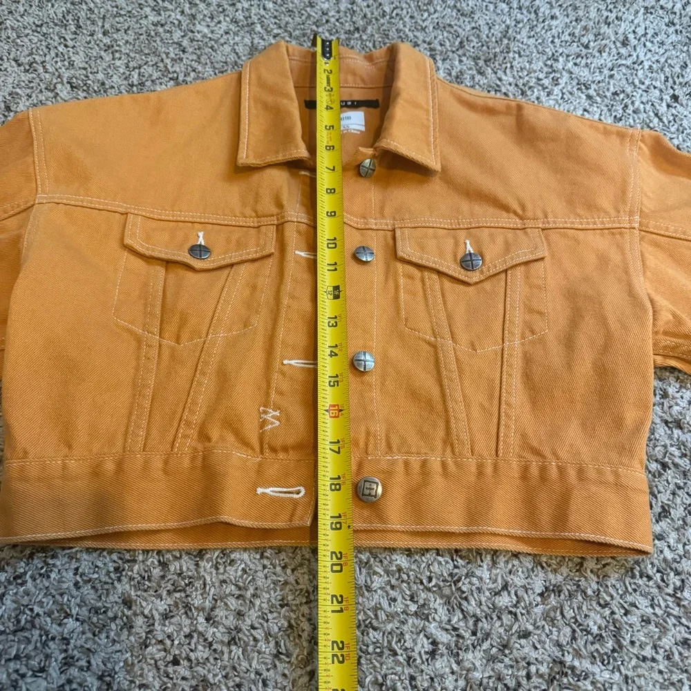 Ksubi World Tour Collection Billie Cropped 80’s Style Denim Jacket Size XS - Picture 6 of 13